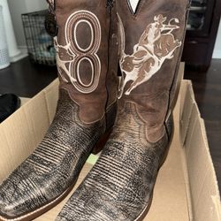 Dan Post Bison Skin Boots Size 10 