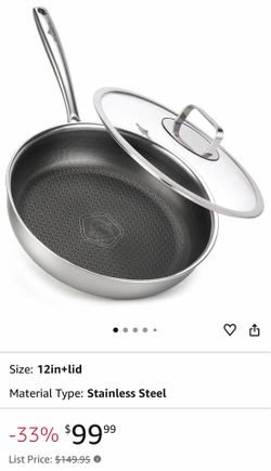 12" Titanium Pans for Cooking,non-stick,Dishwasher safe