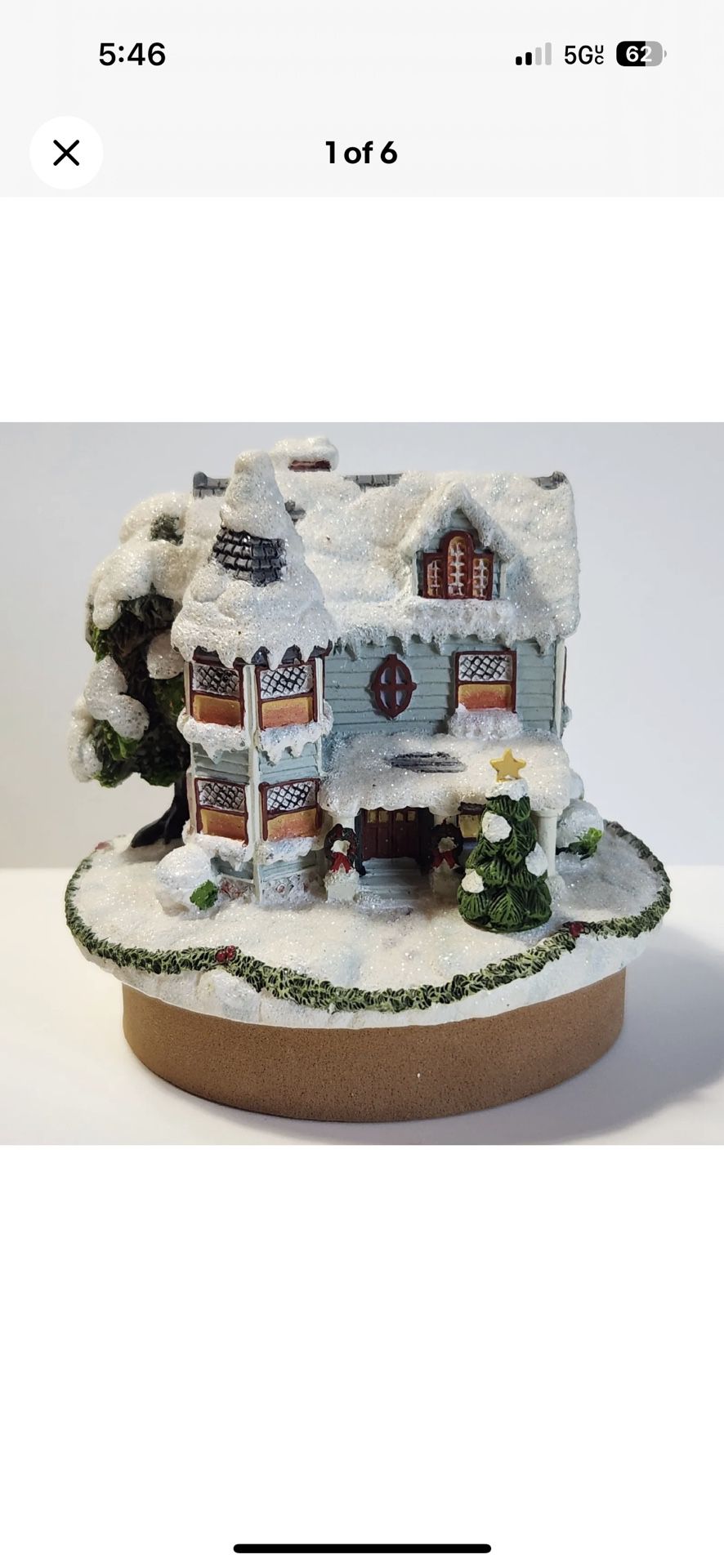 Yankee Candle, candle Topper , Our America Gift Victorian Winter Home Topper