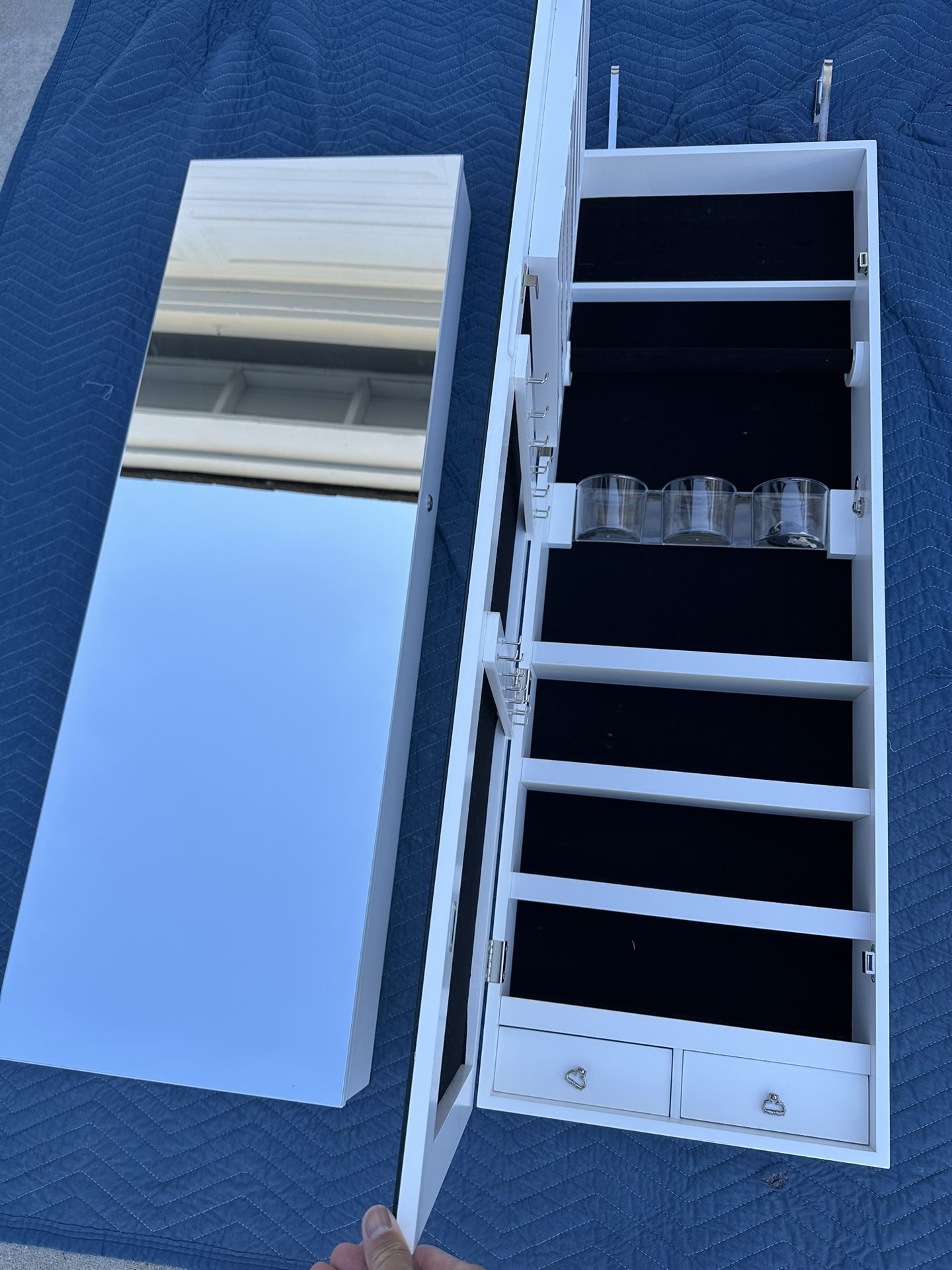 Jewelry Cabinet Mirrored