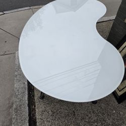 White Glass Table