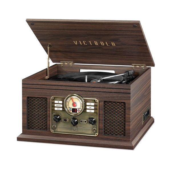 Victrola Quincy 6-in-1 Nostalgic Record Player Espresso