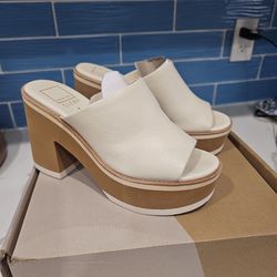 Expensive New Dolce Leather Heels   8 half