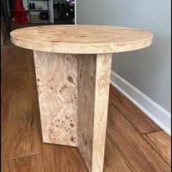 Burl Birch Side Table