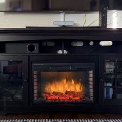TV Console W/Electric Fireplace