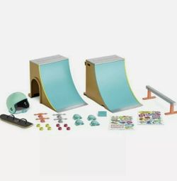 New American Girl Doll Skate Park Set