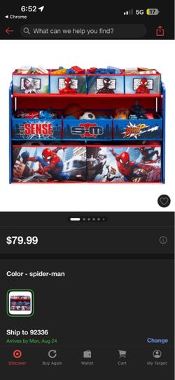 Delta Children Spider-Man 9 Bin Storage
