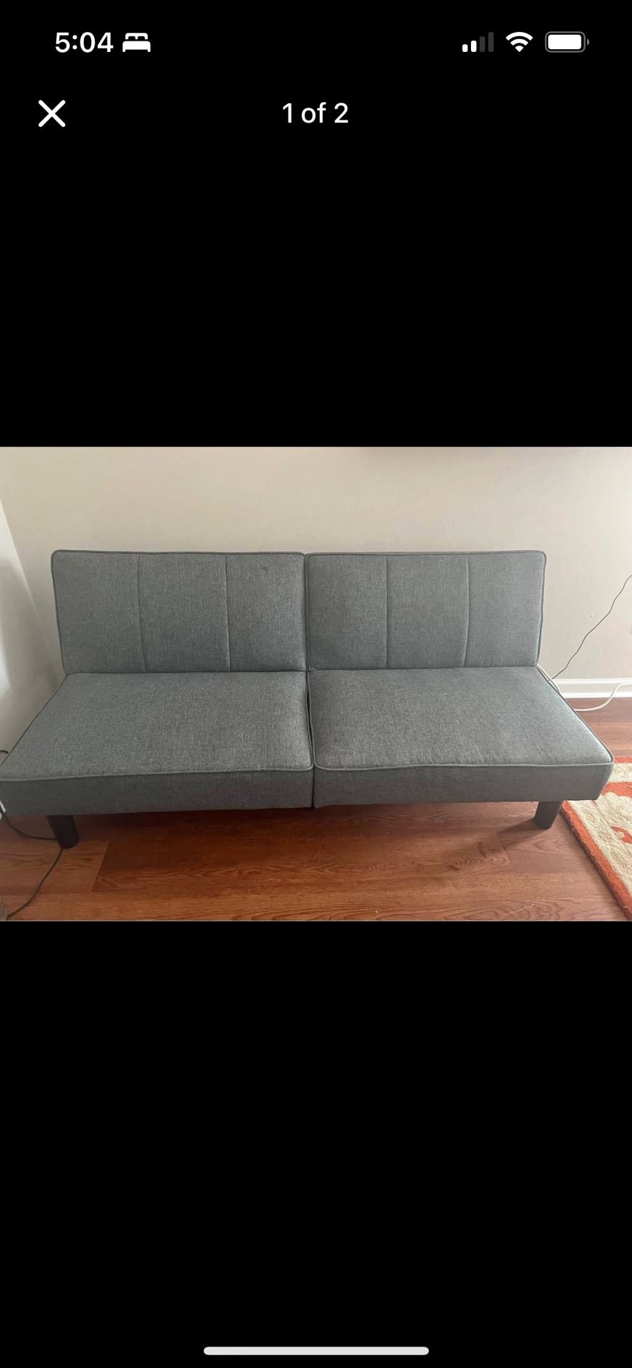 Blue - Gray Futon