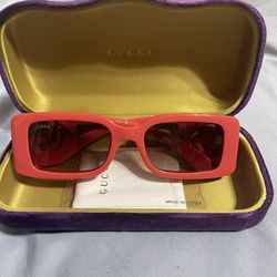 Red Gucci Sunglasses 