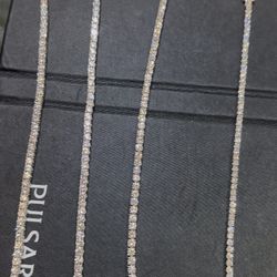 925 Moisannite Tennis Chain + Bracelet 