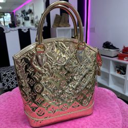 Gold Luis Vuitton Tote Bag 