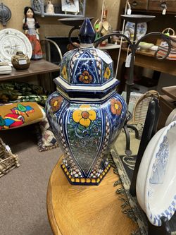 18” Talavera Jar w/ Lid
