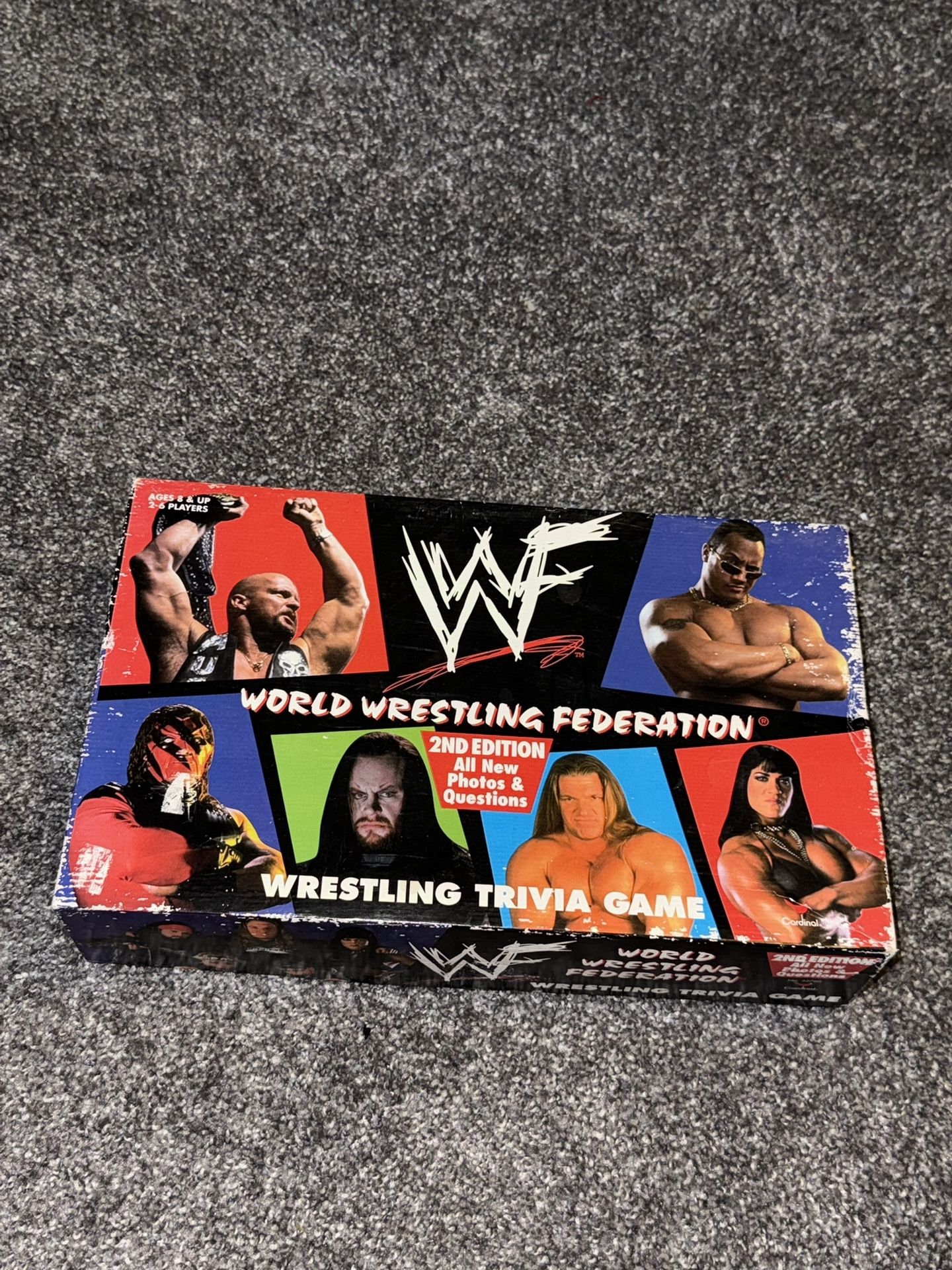 WWE WWF Wrestling Entertainment Federation Trivia Game 1998 Vintage Classic Used