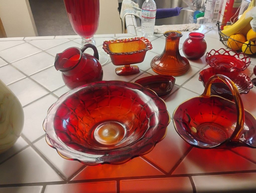 Red Depression Glass