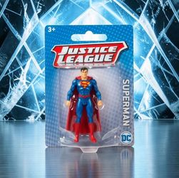 2018 SUPERMAN Justice League DC Comics 3" Mini Action Figure Mattel New Sealed. This is a 2.5 to 3-inch Mattel DC Justice League Superman mini-figure.