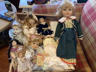 Antique porcelain dolls, Still Available! Comes With Case.