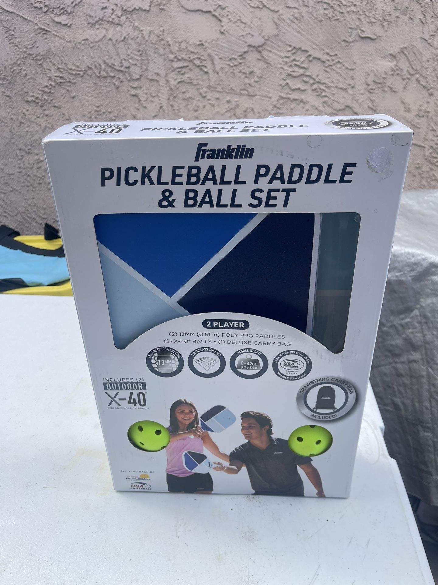 Franklin Sports 2-Player Pickleball Paddle Set - (2) Fiberglass