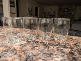 Set of 4 Glass Yogurt Jars