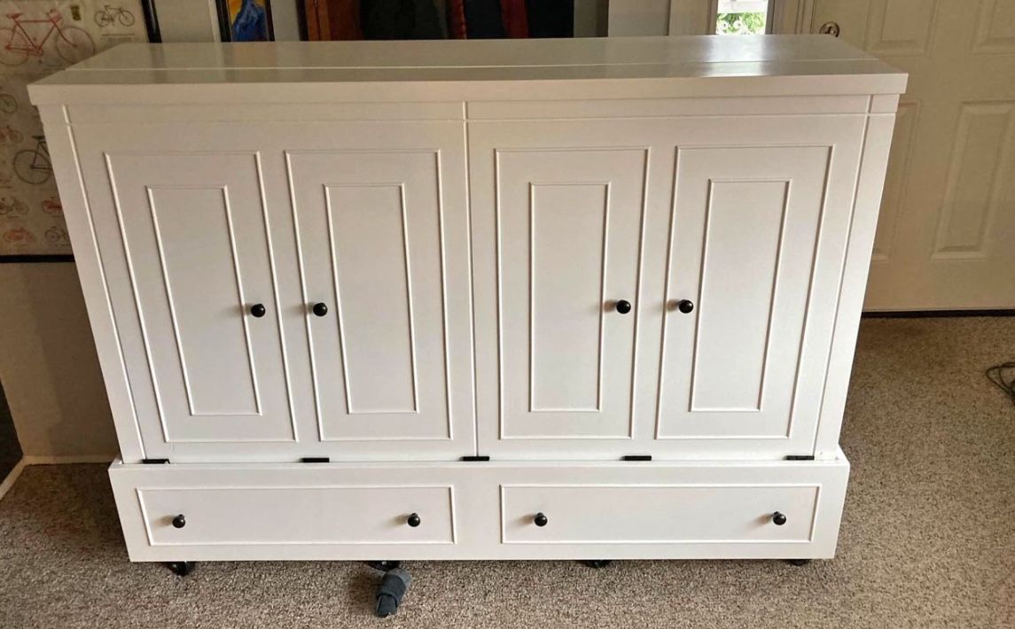 Caribou Queen Solid Wood Murphy Bed Mobile