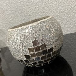 Decorative Mirrored Bowl with Sea Shells Inside 