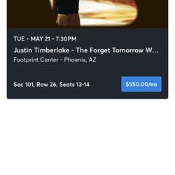 Justin Timberlake Tickets