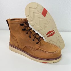 BRUNT Men's Size 13 Marin Unlined Soft Toe WorkBoot Brown Water Slip Resist NEW