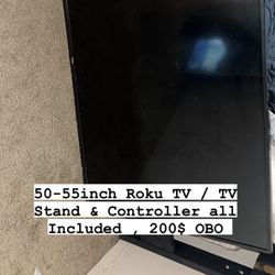 50 In Roku TV / Controller / Tv Mount Included 