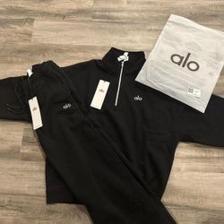 BLACK ALO QUARTER ZIP