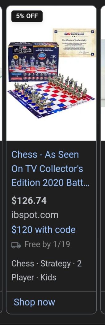 Batte For The Whitehouse Chess Pieces 