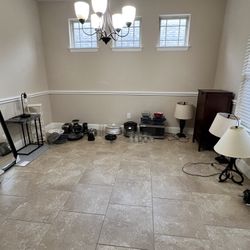 Mirror, Microwave, Lamps, Dumbbell and More
