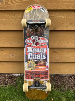 Antihero Skateboards Grant Taylor "Money Coals" pro model deck-used complete deck- 8.38"