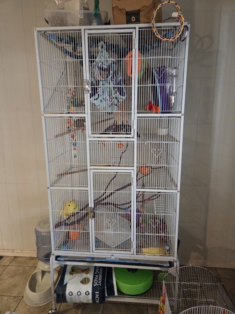 Large Rolling Bird Cage