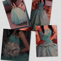 Ballgown/mint/aqua
