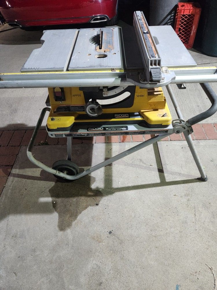 "10" RIGID TABLE SAW WITH WHEEL STAND