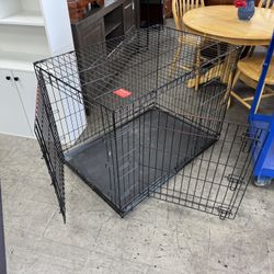 Double Door Folding Dog Pet Crate 