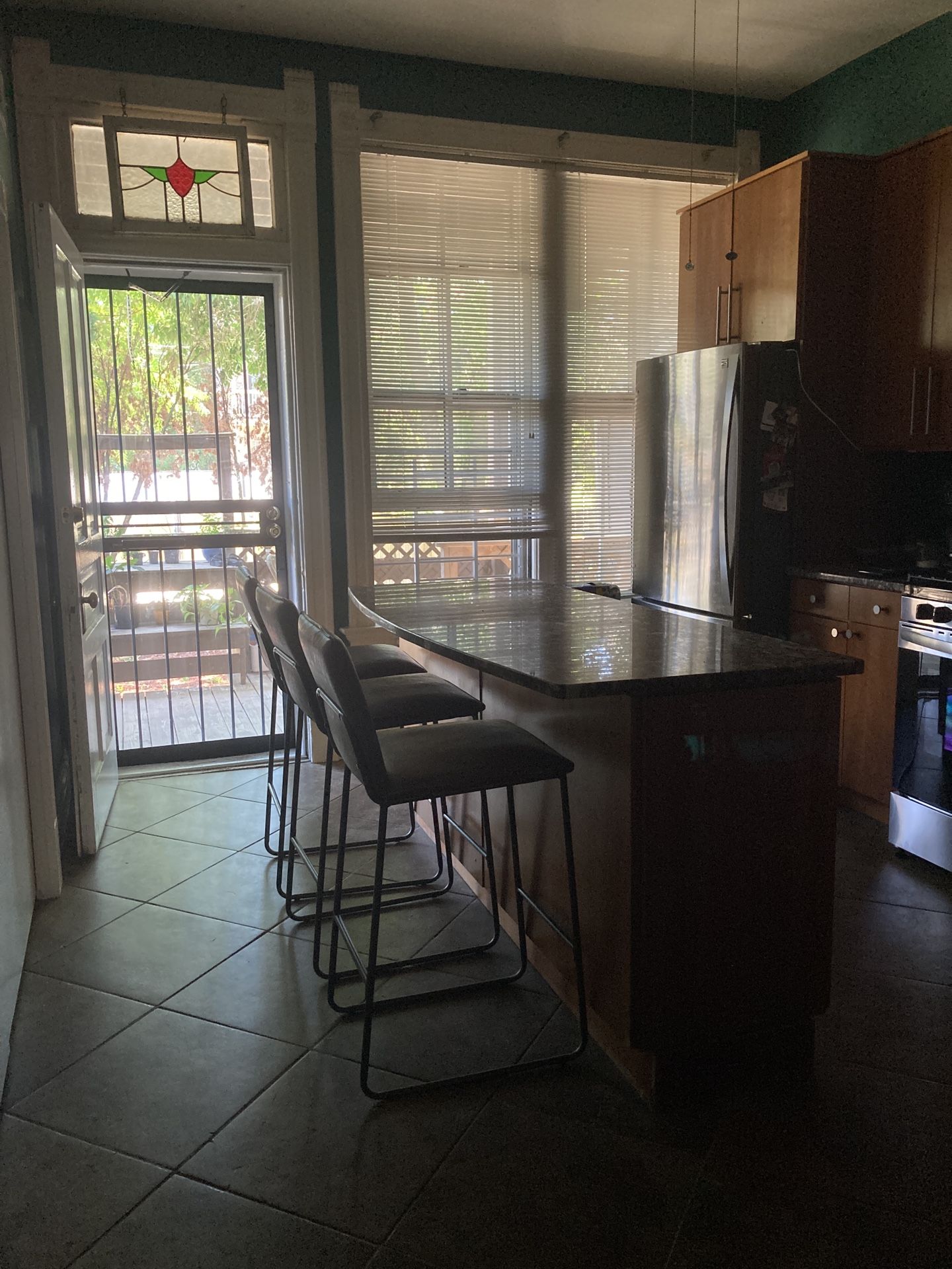 Leather Bar Stools (3)