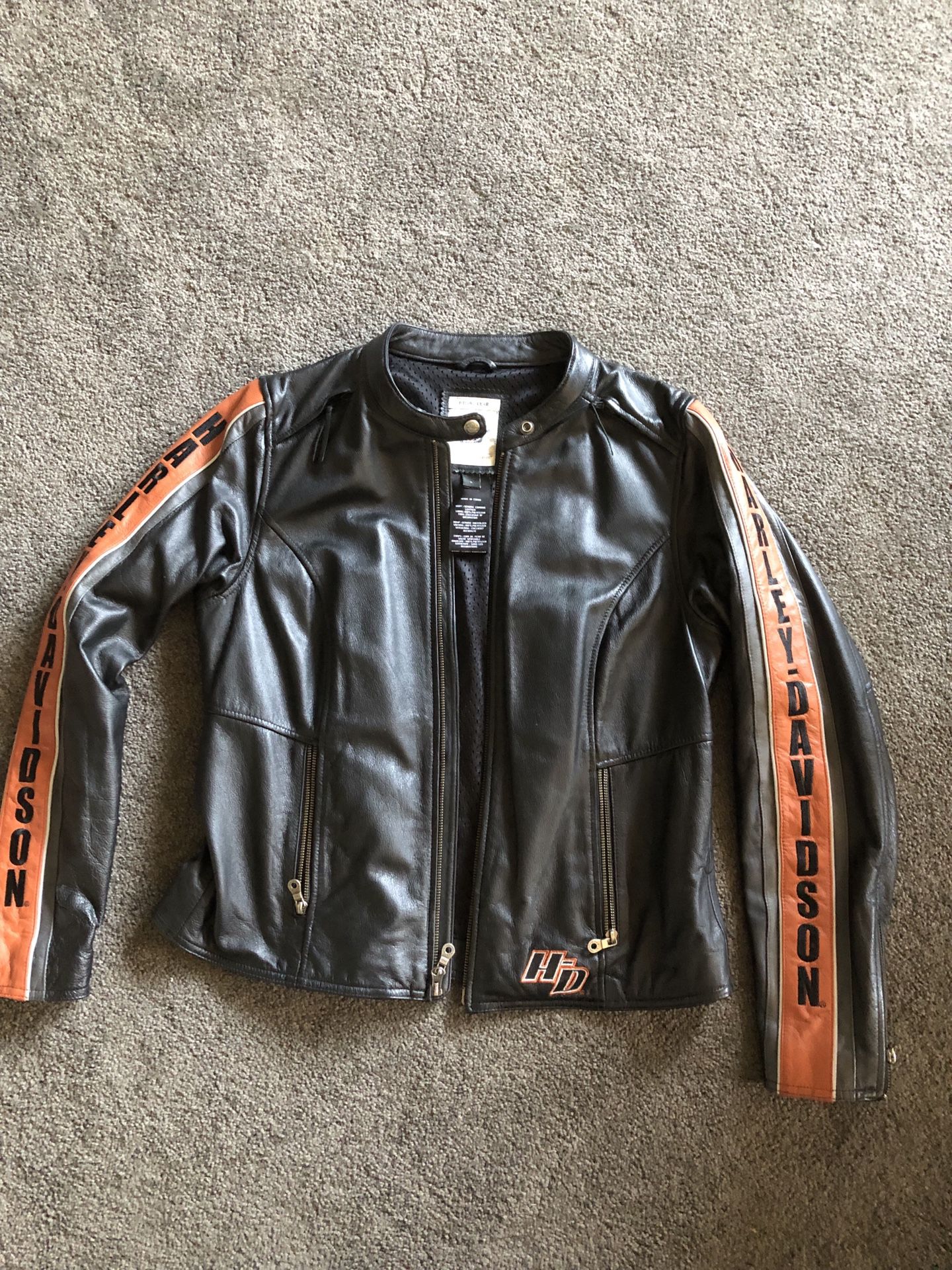 Ladies L Leather Harley Davidson riding jacket