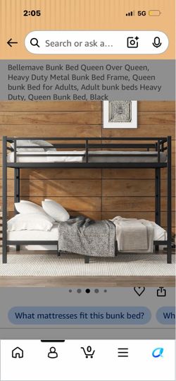Queen over queen bunk beds