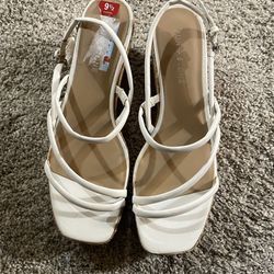 New White Sandal Wedges