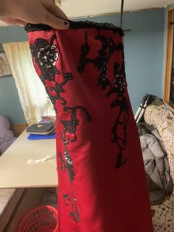 Red And Black Homecoming Prom Dress