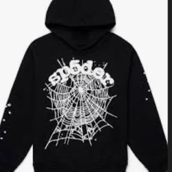 OG BLACK WHITE SP5DER HOODIE  FOR 95$ Cash Size Large 