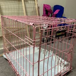 Pink Medium Size Dog Cage