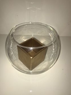 Gold Cube Unique Candle Holder