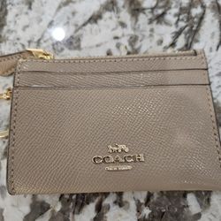 Coach Mini Skinny ID Case Beige