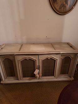 Vintage Console Stereo Cabinet