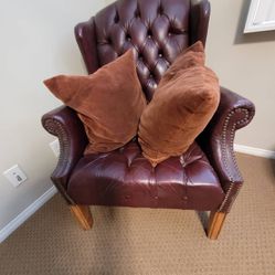 Leather chairs with 2 cushions