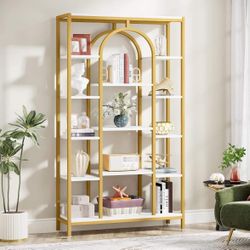 5-Tier Bookshelf, Modern Tall Bookcase Book Shelf Organizer Freestanding Open Display, ZR-30