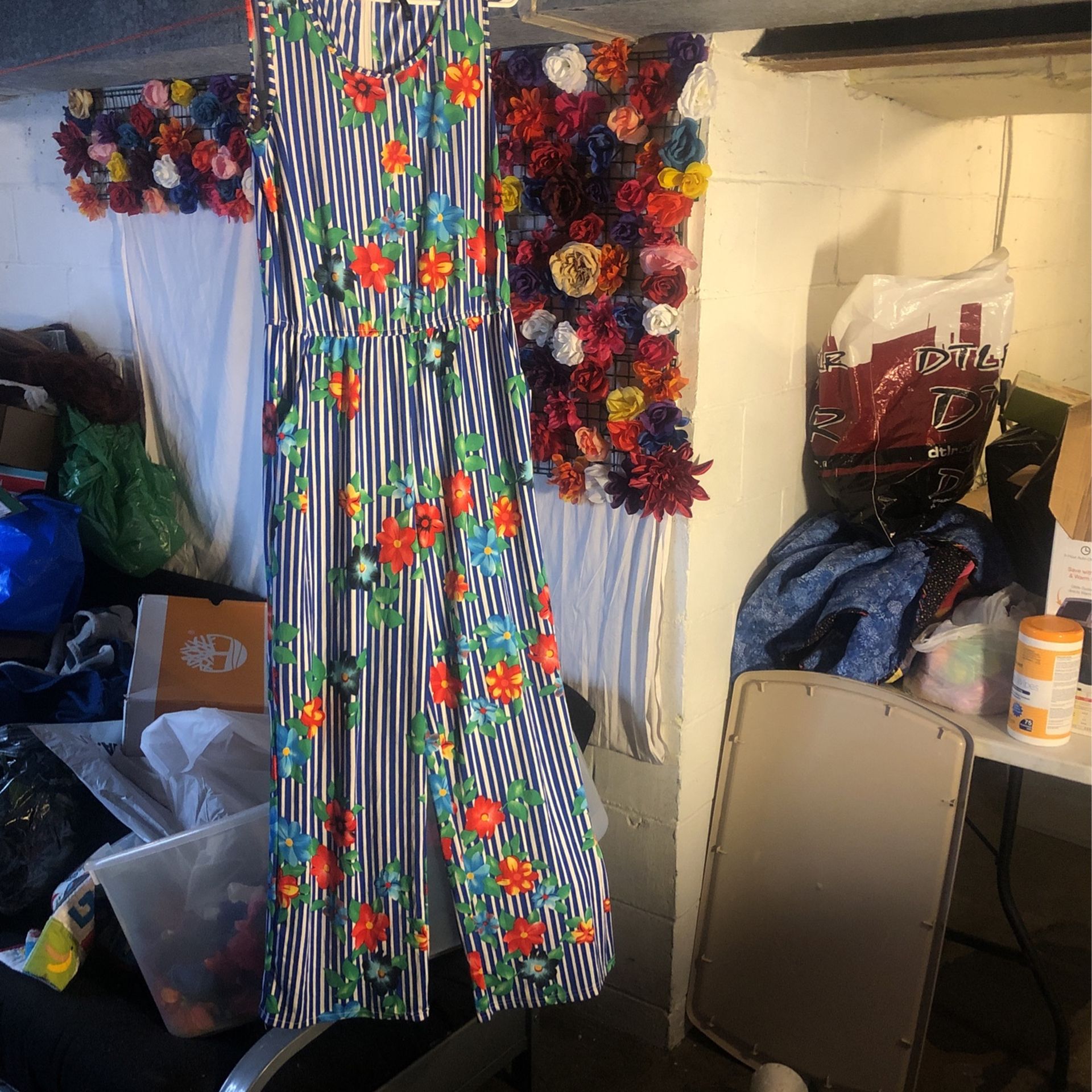 spring flower jumpsuit XL