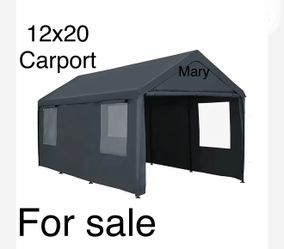 12x20” carport heavy duty Outdoor Gazebo with Removable Sidewalls