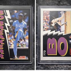 Bo Jackson Vintage Baseball Card Bundle – 8 Cards Total (1980s–1990s)